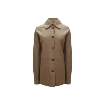 WEEKEND MaxMara Leather Jackets Women's Coffee