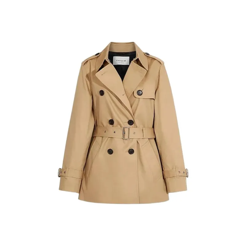 COACH SS24 Trench Coat Women's Khaki-0