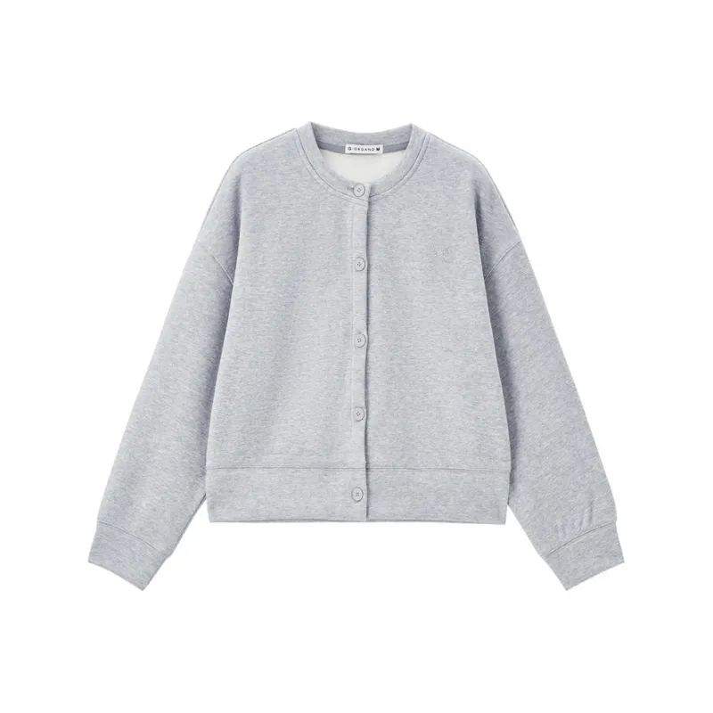 UNIQLO Cropped Coats Women's 03 Light Heather Gray-0
