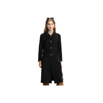 FENHONGMALI Coats Women's Black