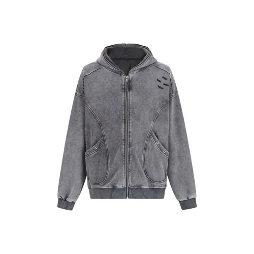 PAZZO Distressed Washable Cardigan Hoodie Unisex