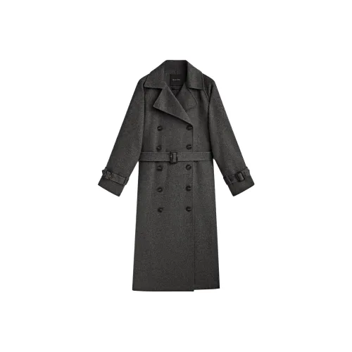 Massimo Dutti Trench Coats Women's Gray