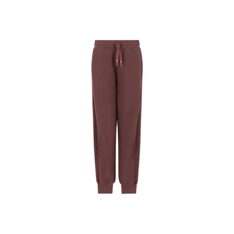EMPORIO ARMANI EA7 FW24 Casual Pants Loose Fit Women's Dark Purple Red-0
