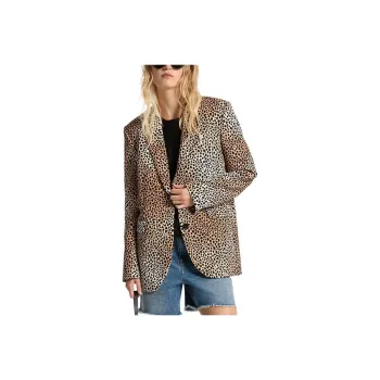 MICHAEL KORS Cheetah Print Stretch Crepe Blazer
