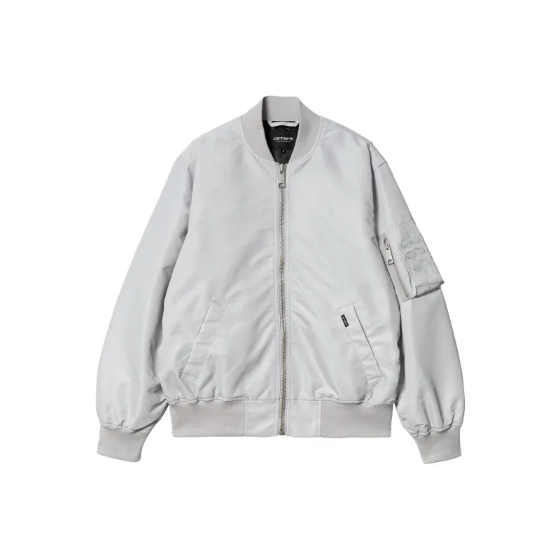 Carhartt WIP SS24 W' Otley Bomber Baseball Jacket Women's Silver White-0