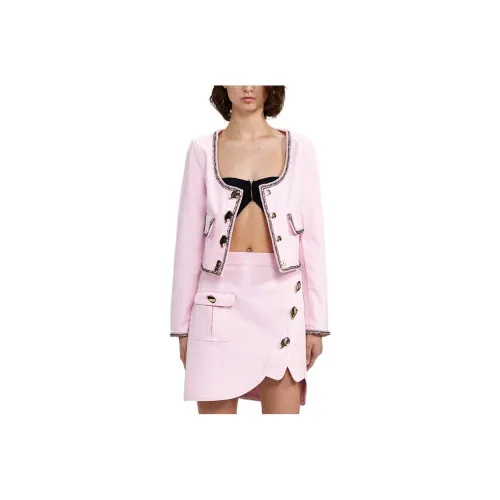 Self portrait Cropped Coats Women's Pink