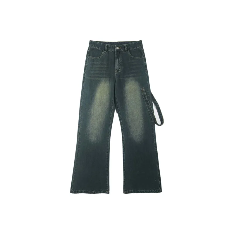 CELUCASN Jeans Unisex Vintage Green-0