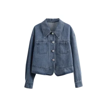 Olrain Denim Jacket Women's Turkish Blue
