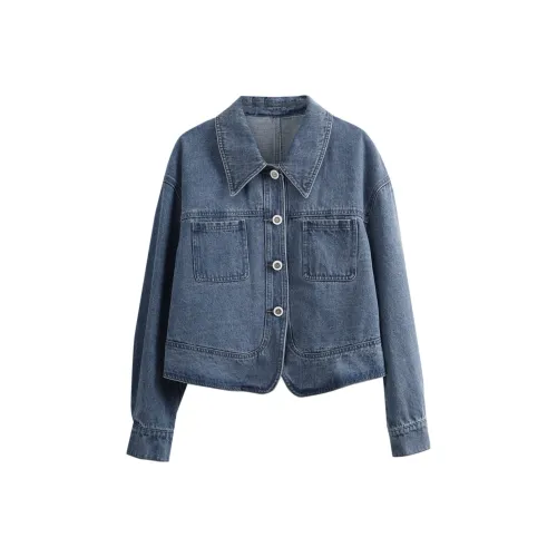 Olrain Denim Jacket Women's Turkish Blue