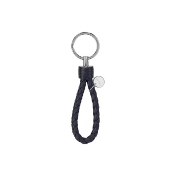 Bottega Veneta Lambskin Keychains Unisex Marine Blue