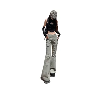 FHMY Casual Pants Women's Khaki Green