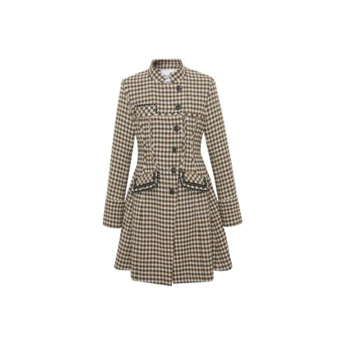 LULUALWAYS Coats Women's Khaki