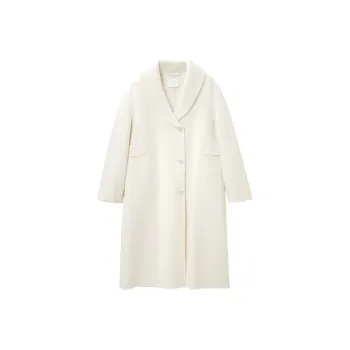 OVV Coats Women's Ecru Solid Color C1