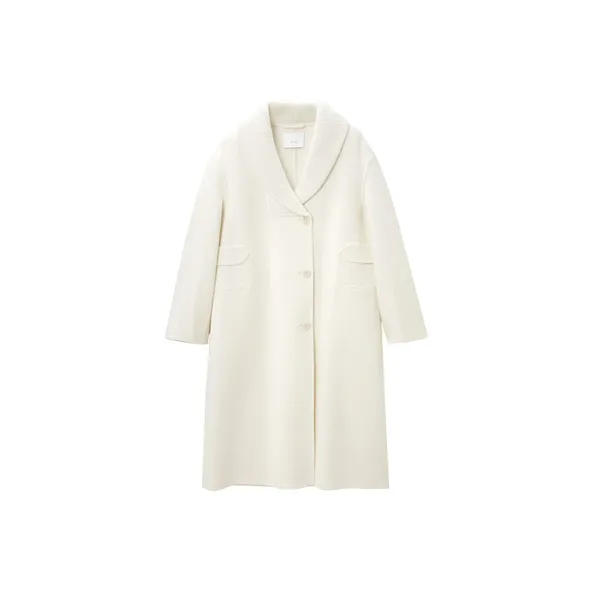 OVV Coats Women's Ecru Solid Color C1-0