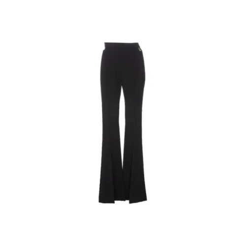 Elisabetta Franchi Logo Charm Stretch Palazzo Trousers