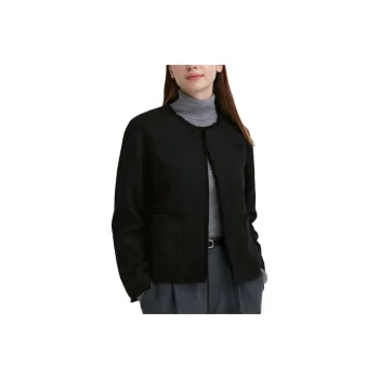 UNIQLO Cropped Coats Women's Graphite Black