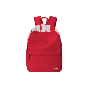 TURN UP Polyester Backpack Regular Unisex Red