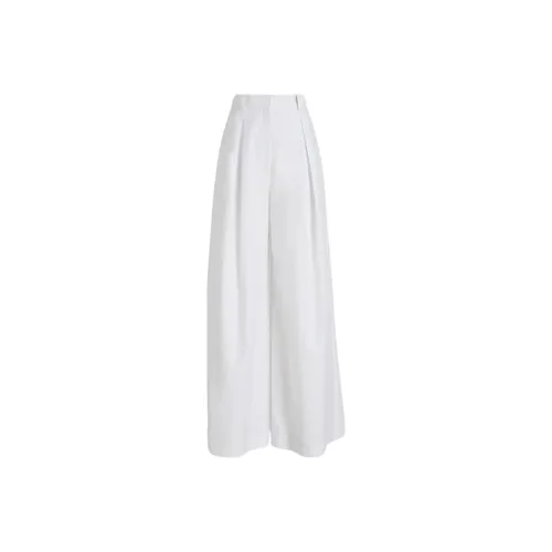 SCANLAN THEODORE Pleat Drape Leg Trouser Casual Pants Women's Optical White