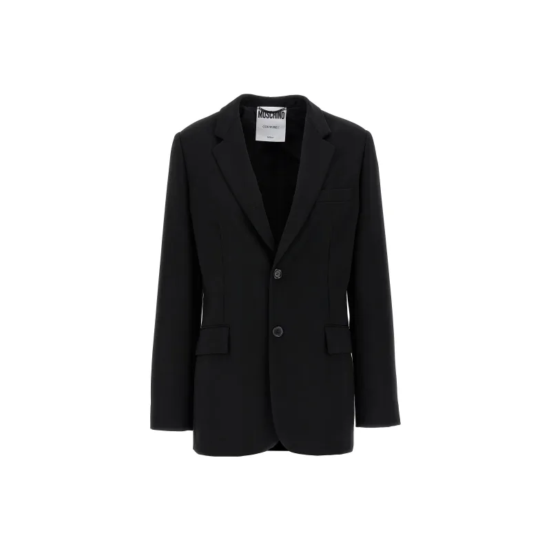 MOSCHINO Single Breasted Martingale Blazer-0