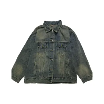 YINLEI Denim Jacket Unisex Blue