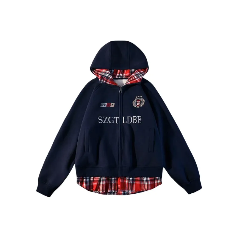 PAZZO Fashion Design Mock Two-Piece Hoodie Unisex-4