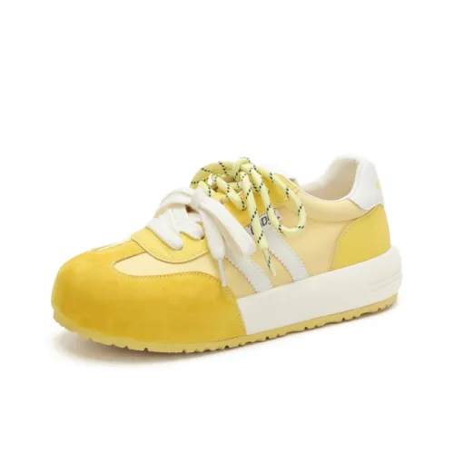 JOSINY Casual Shoes Women's Low Top Yellow