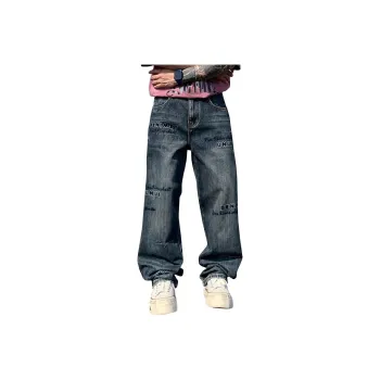 BENGEN Jeans Unisex Blue