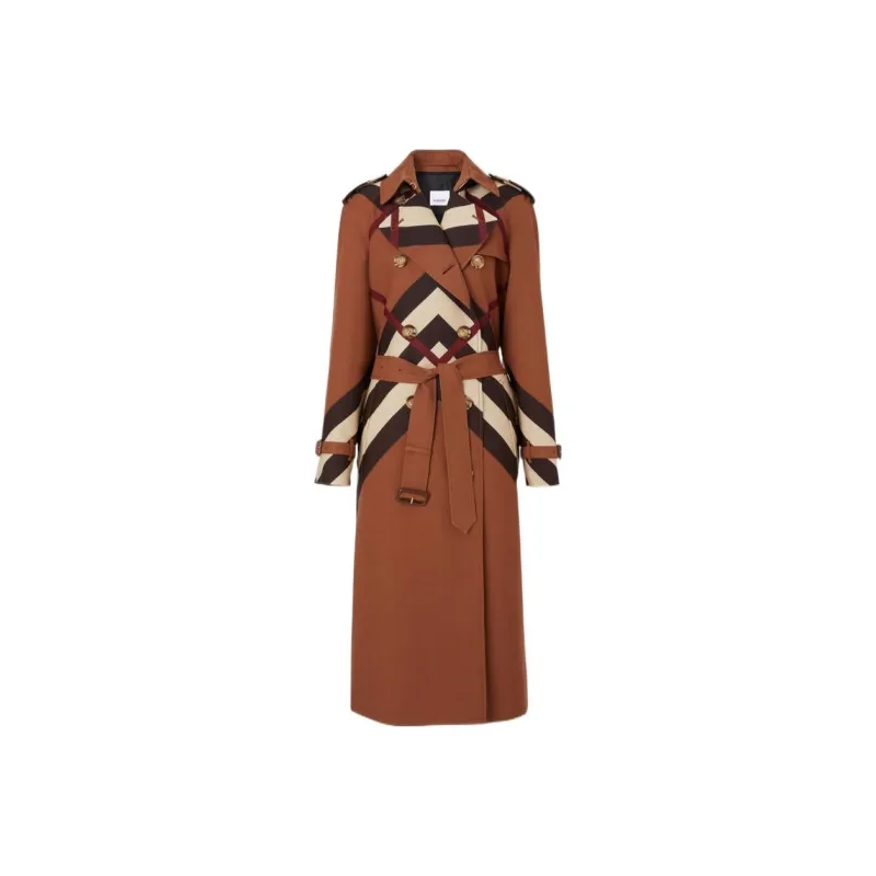Burberry Trench Coats Women's Dark Birch Brown-0