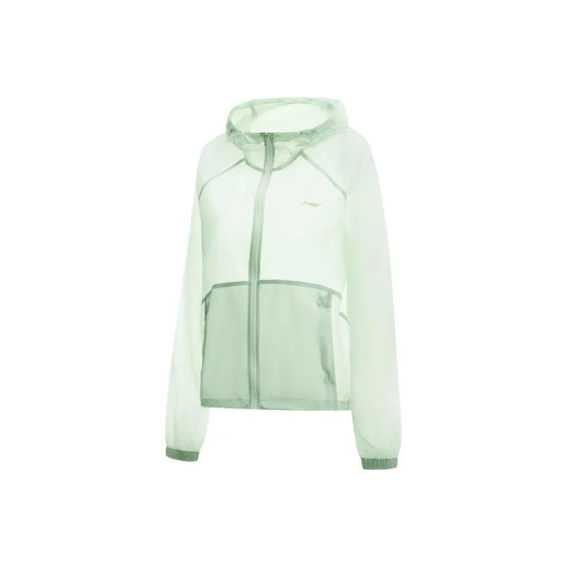 LiNing Fitness Series Waterproof Sun Protection Clothing Women's Ice Cream Green-0