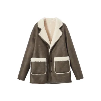 XIANGYING Coats Women's Coffee