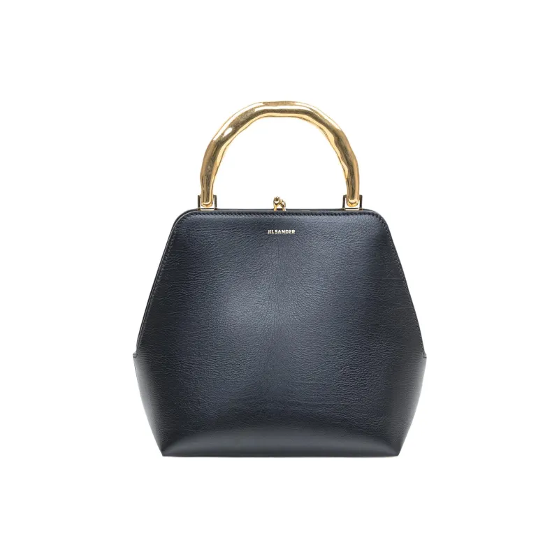 JIL SANDER Goji Leather Handbag Women's Black-0