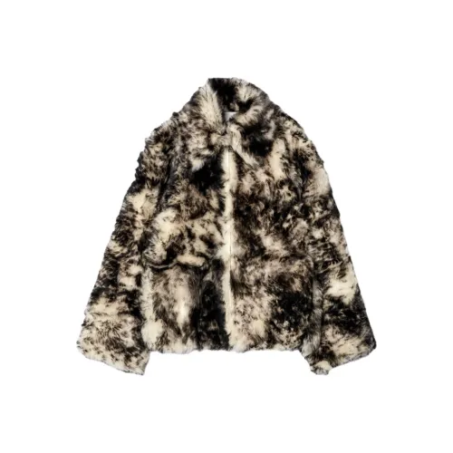 COS Velvet-feel Coat Women's Leopard Print