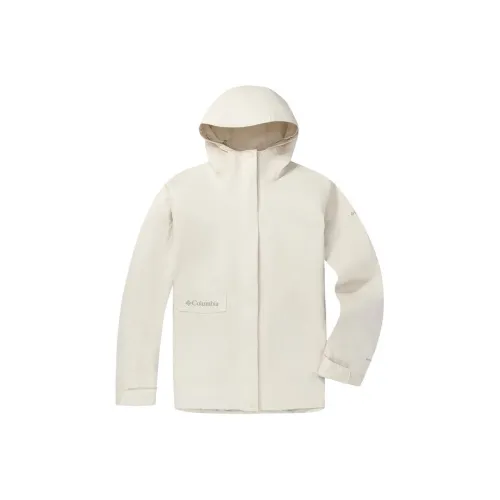 Columbia Waterproof, Windproof, Lightweight, Rainproof Windbreaker Jacket Women's Ivory