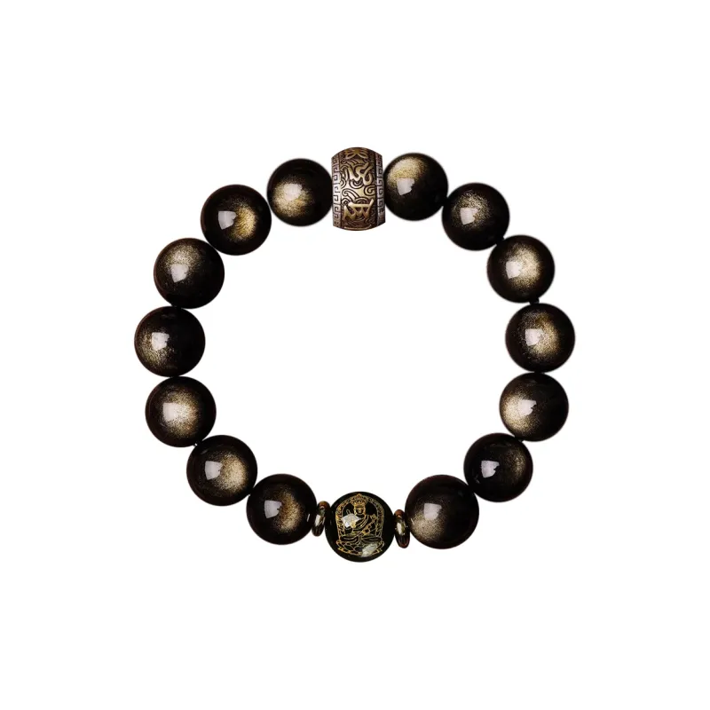 The Thousand Seals Family Obsidian Bracelets Unisex-3