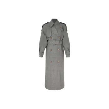 Zimmermann SS25 Vacation Collection Trench Coat Women's Gray
