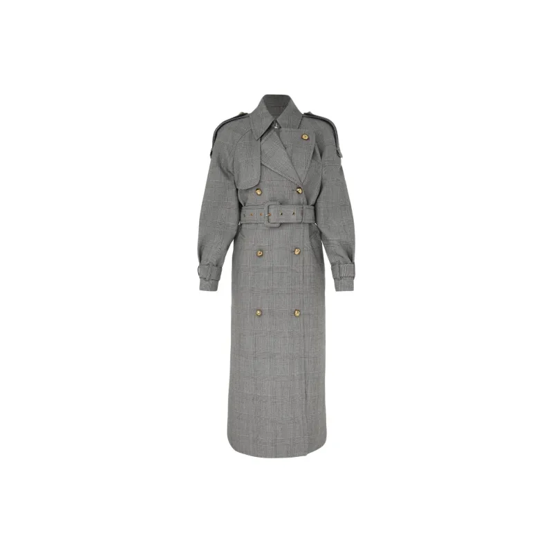 Zimmermann SS25 Vacation Collection Trench Coat Women's Gray-0