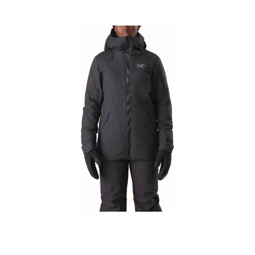 Arcteryx Skiing And Paragliding Water-Resistant Windproof Breathable Warm Windbreaker Jacket Women's Black