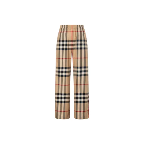Burberry Checked Wide Leg Trousers
