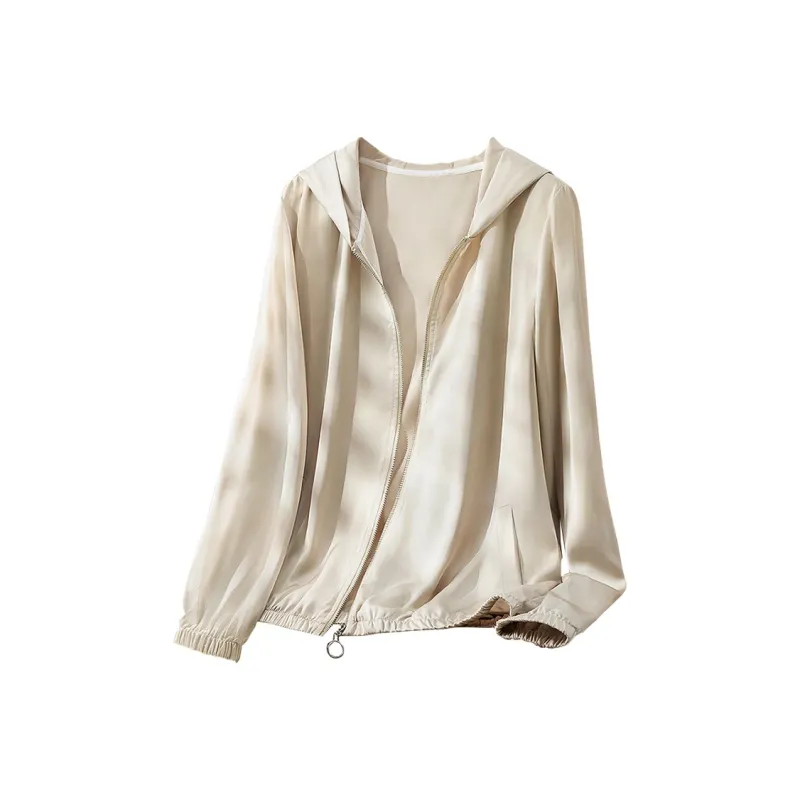 Cypress House Cropped Coats Women's Champagne-0