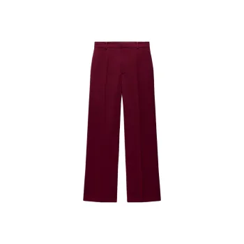 ZARA ZW Series Casual Pants Women's Dark Red