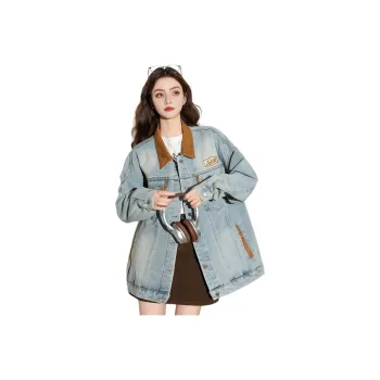 FAWENXIANGZI Denim Jacket Women's Blue