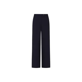EMPORIO ARMANI Palazzo Trousers In Fluid Armure Fabric