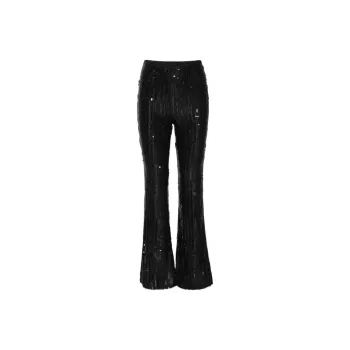 Rotate Sequin Embellished Flared Trousers