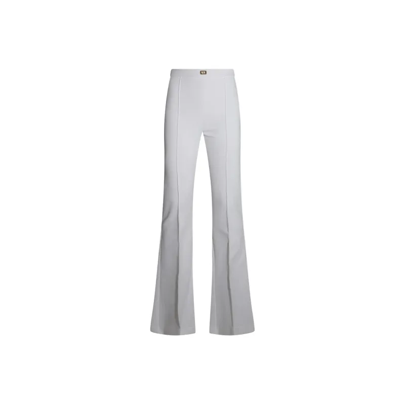 Elisabetta Franchi Crêpe Bell Bottom Trousers-0
