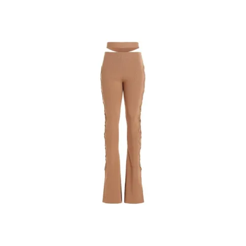 ANDREĀDAMO High Waist Cut Out Detailed Bootcut Trousers