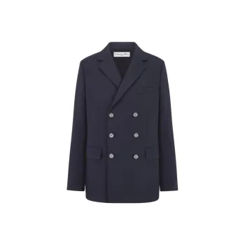 DIOR SS25 Business Suit Coat Women's Marine Blue