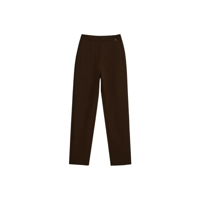 Yiner Casual Pants Women's Dark Coffee-0