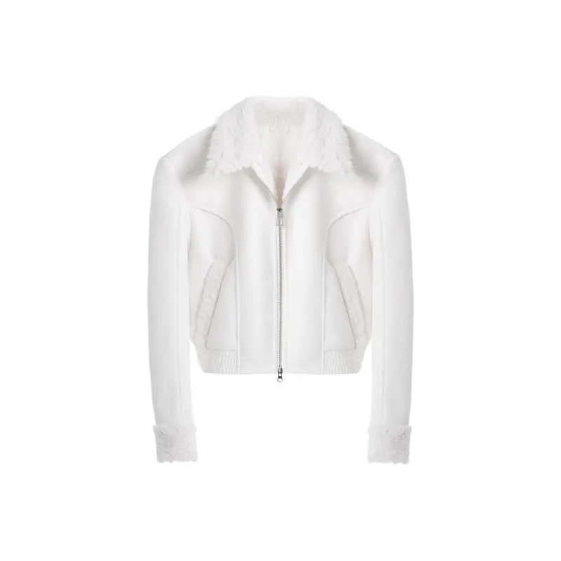 MODULER XIACHUAN Leather Jacket Women's White-0