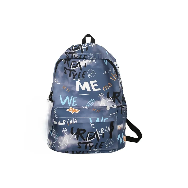 AIBAG Nylon Backpack Unisex White/Gray/Green/Blue-17