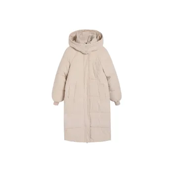 HEFENGJINYU Puffer Jacket Women's Versatile Ecru